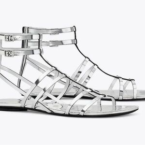 BRAND NEW Tory Burch Capri Gladiator sandals in silver
